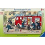 Puzzle tip rama masina de pompieri 15 piese Ravensburger - 1